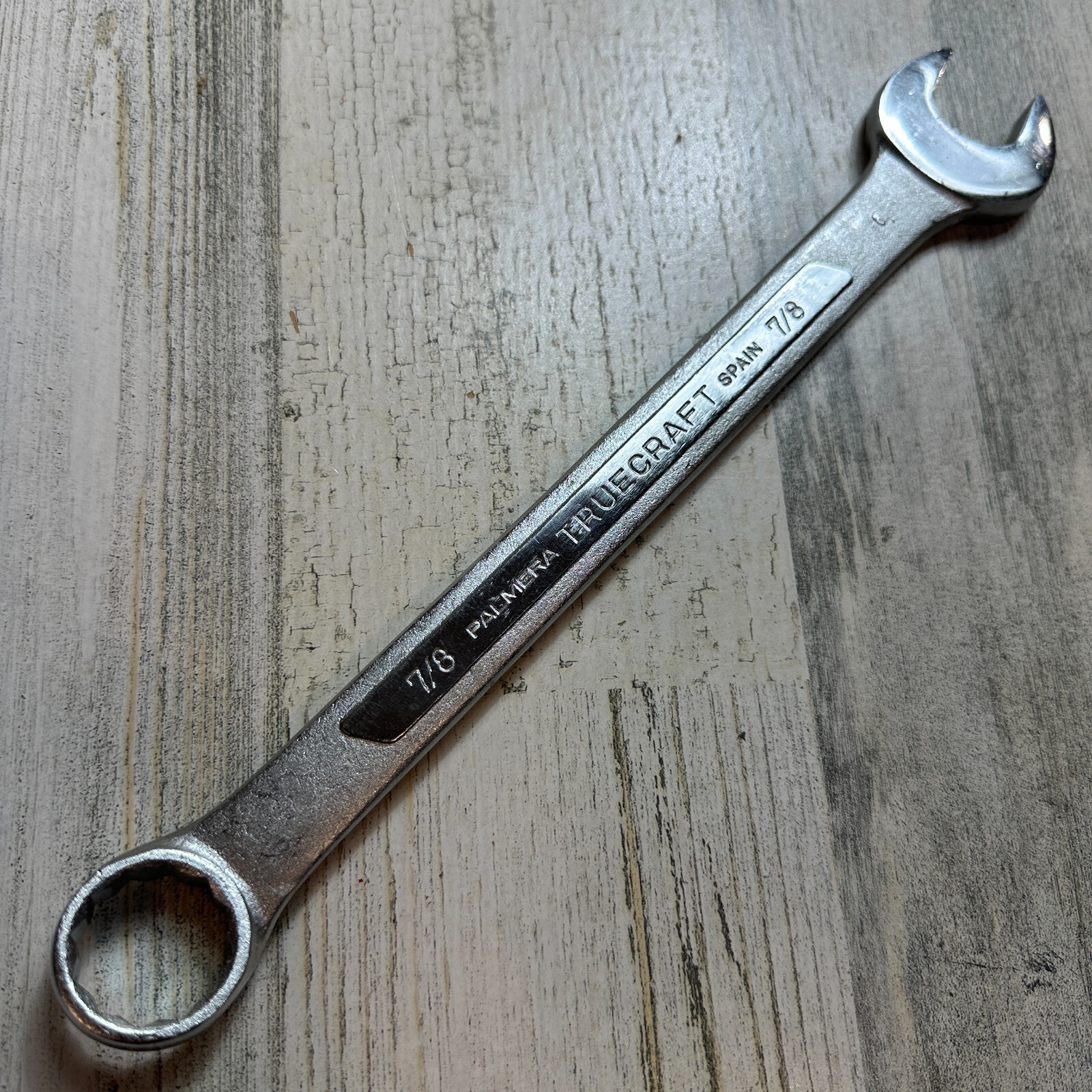 TRUECRAFT 7/8 Palmera Combination Wrench 12pt Alloy Steel Spain B109B