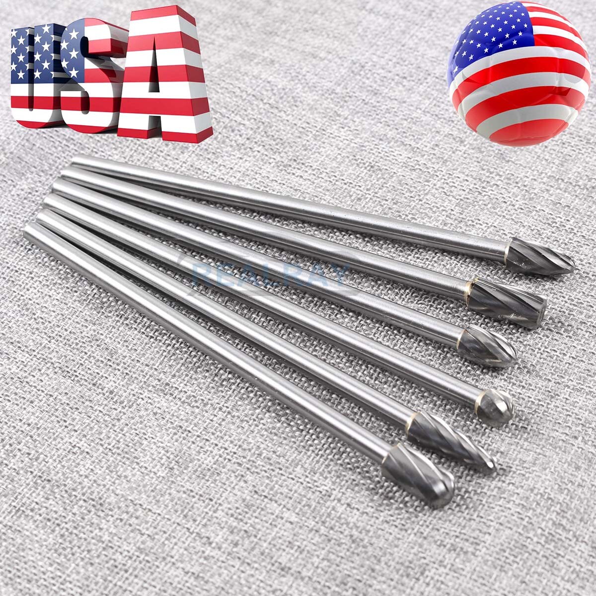 10mm Rotary Aluminum Cut Burr 6mm 1/4" Shank 150mm Long Reach Carbide Burs 6pcs