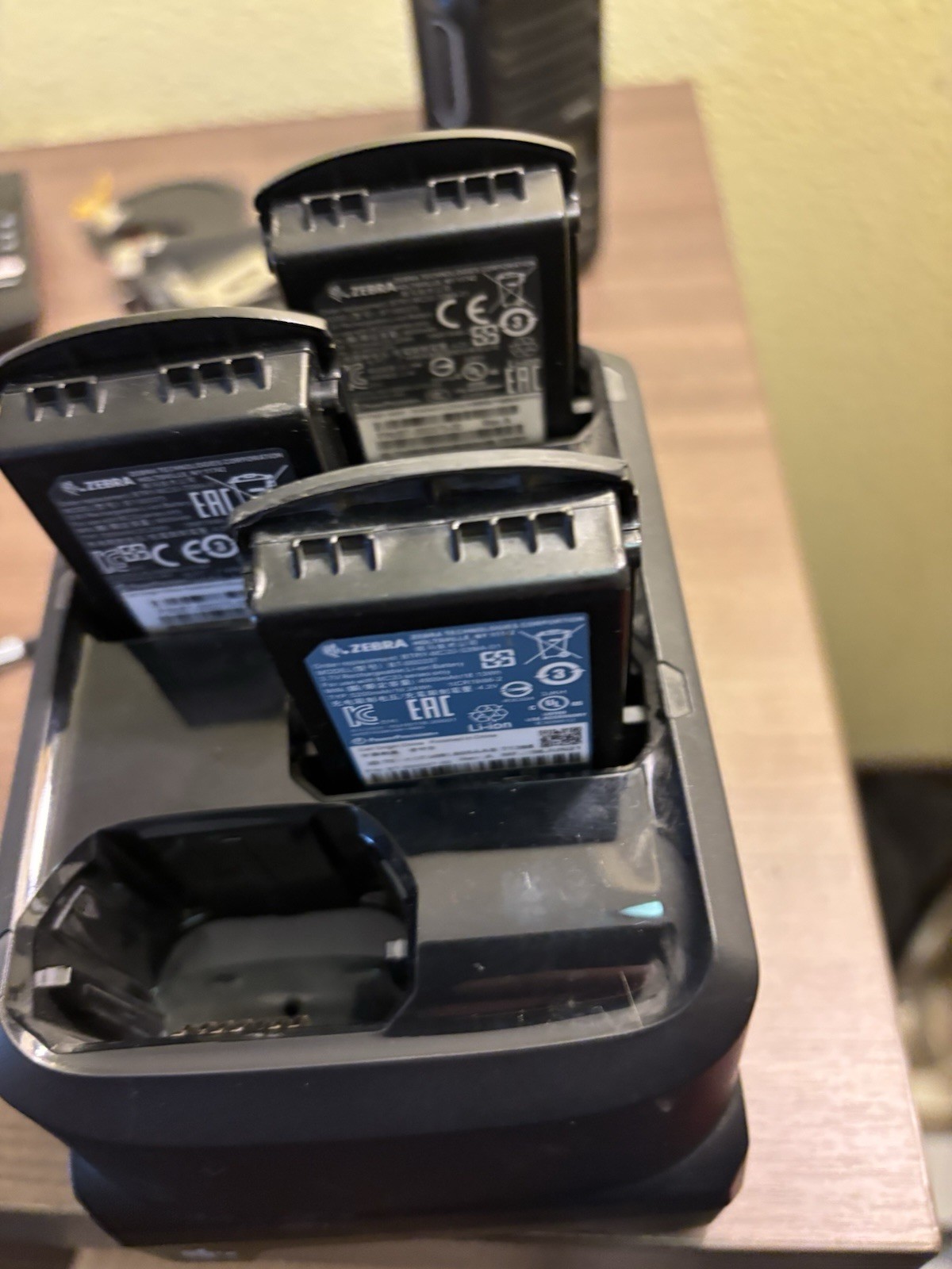 Zebra Charging Station with 3 Batteries. Tested and Working.