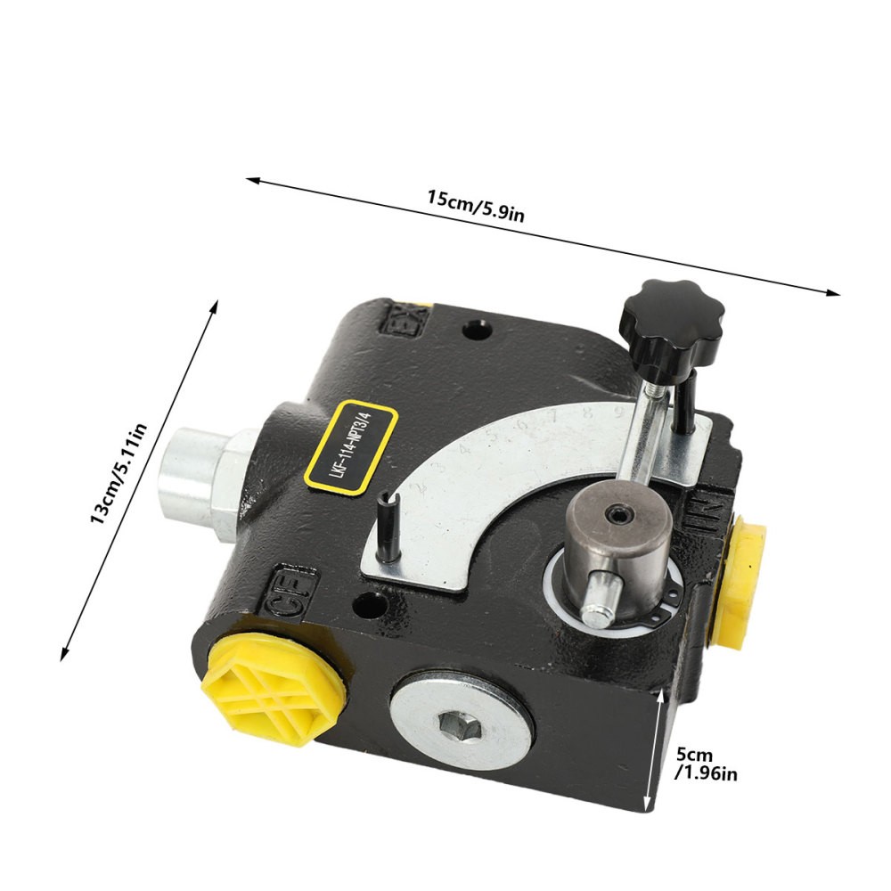 Hydraulic Adjustable Variable Flow Control Valve 3/4" NPT Pressure Relief Valve