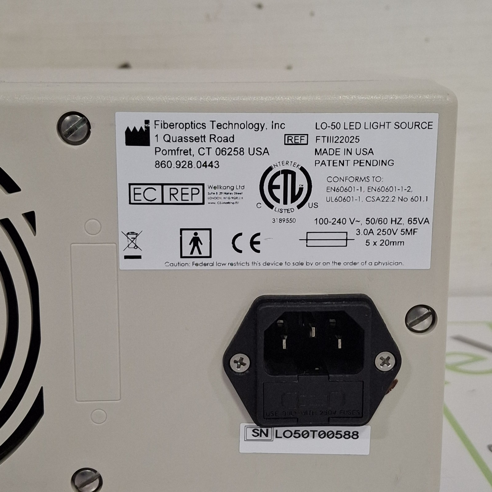 Fiberoptics Technology, Inc. LO-50 LED Lightsource