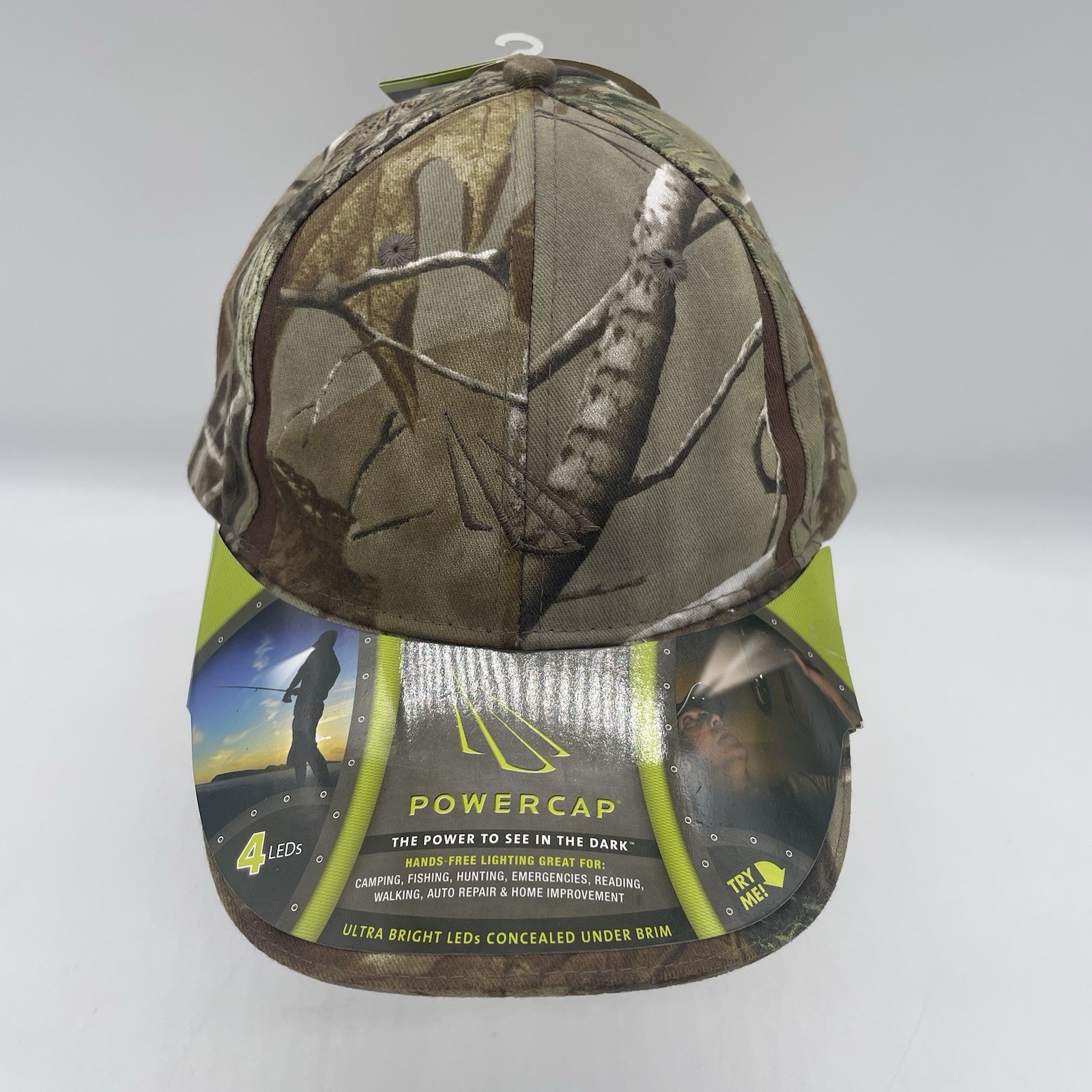 Panther Vision Powercap Realtree Camo Cap Hat 2 LED Lights Adjustable Lamp 2510