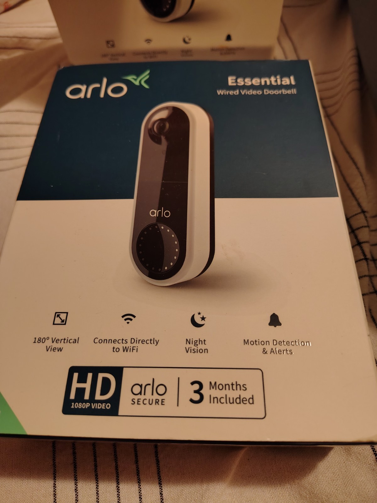Arlo AVD1001W100NAS Wired Video Doorbell Fast Free Shipping HD 1080 Video
