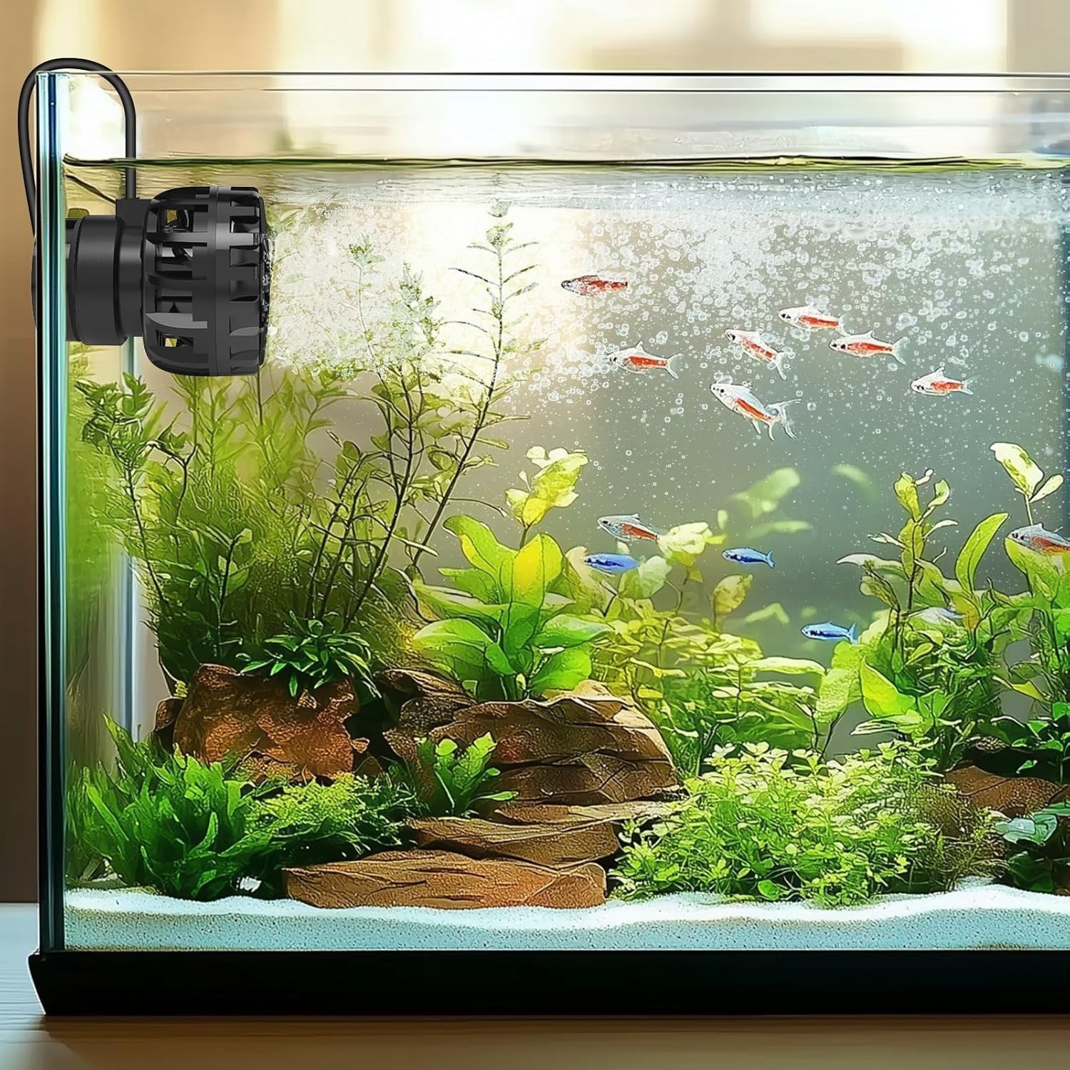 Aquarium Wave Maker 660 GPH for 5-10 Gallon Tanks - Silent & Efficient