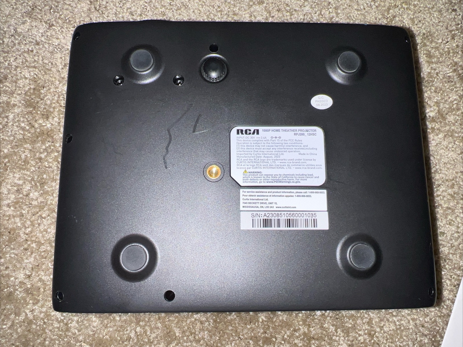 RCA HOME THEATER PROJECTOR 1080p (PRJ280)