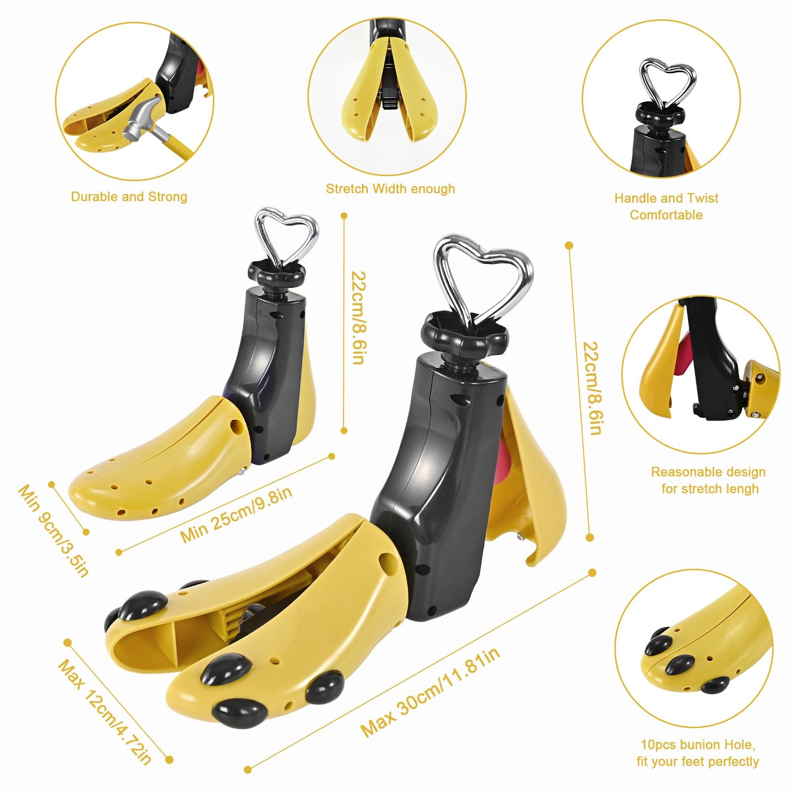 Shoe Stretcher Women Men Professional Boot Stretcher Adjustable Width Length ...
