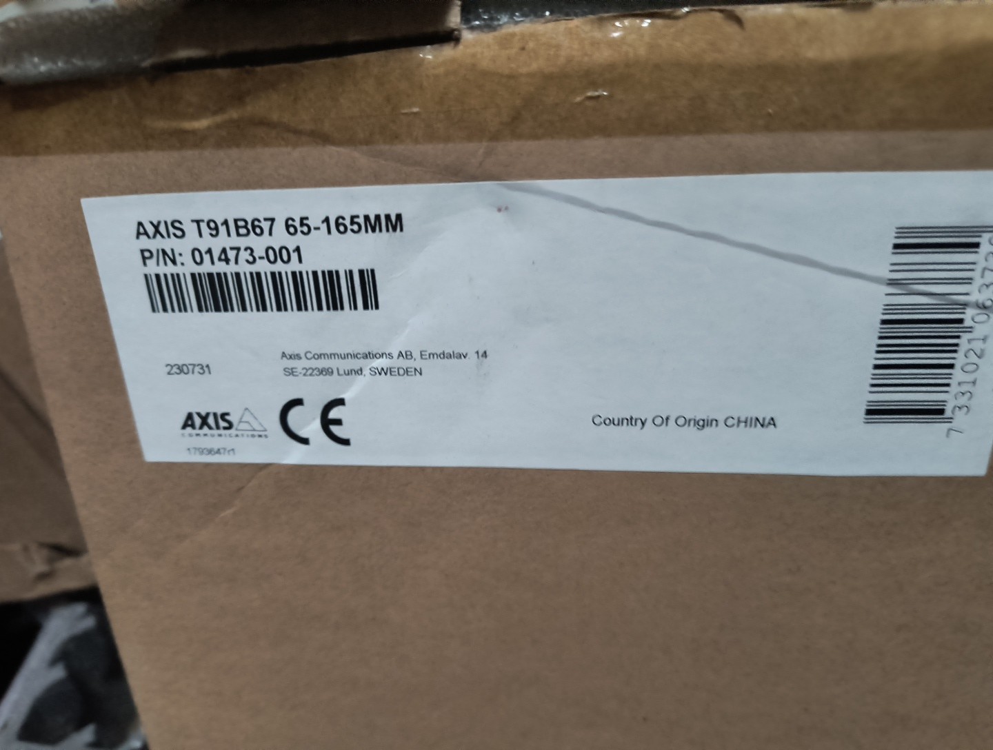 NEW Axis T91B67 Pole Mount (65-165mm) 1.5" NPS Thread 01473-001