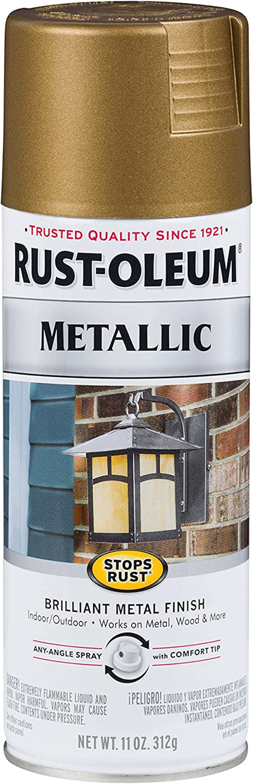 313142 Stops Rust Metallic Spray Paint, 11 Oz, Champagne Bronze