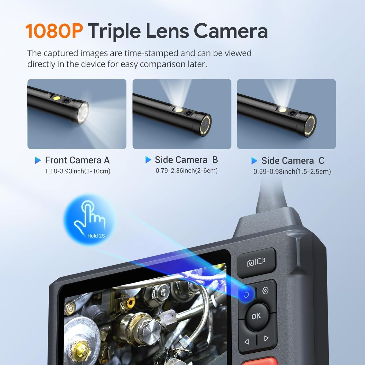 Drain Pipe Tool: 50FT Endoscope Camera, Carrying Case