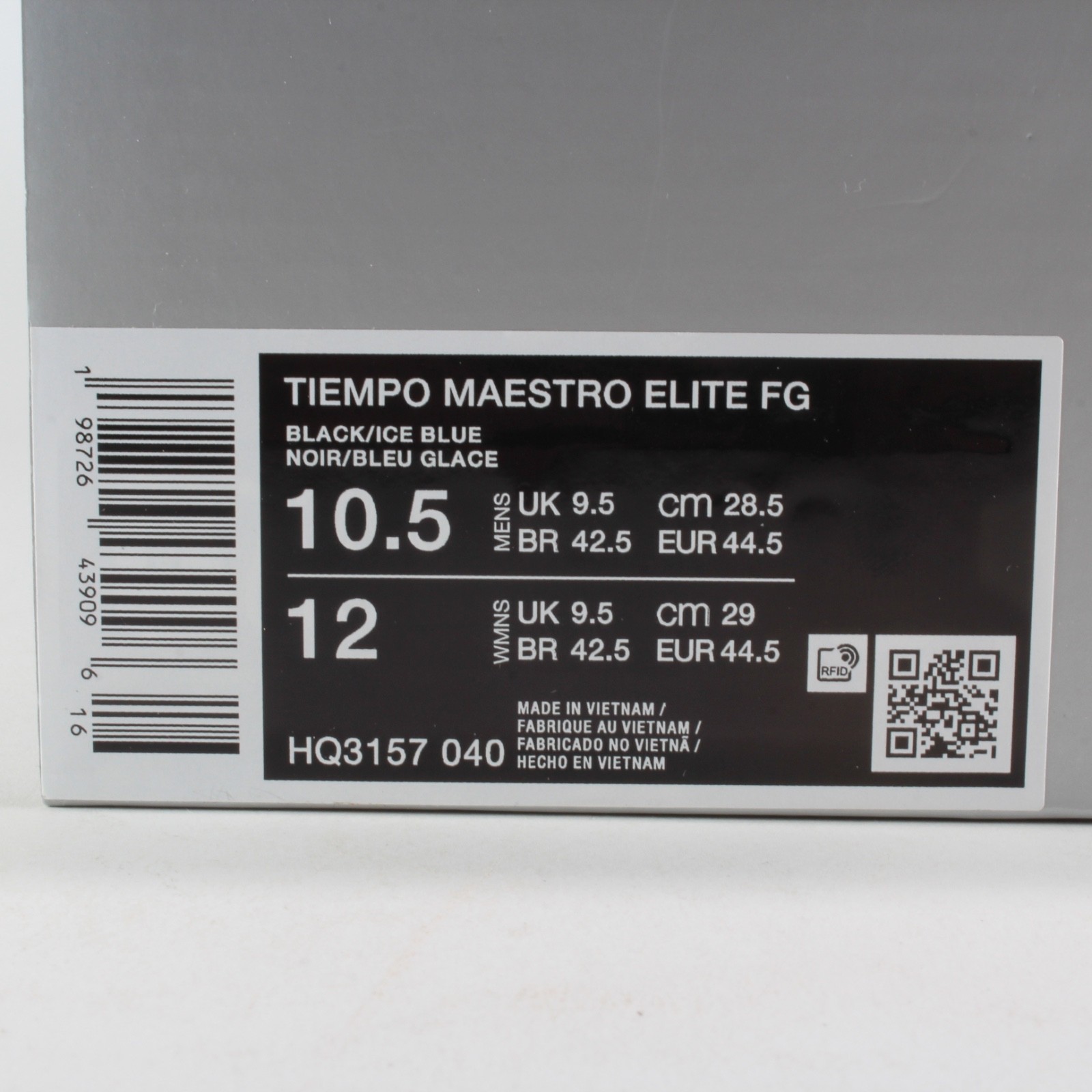 Nike Tiempo Maestro Elite FG 'Black Ice Blue' HQ3157-040 Men's Size 10.5 Cleats