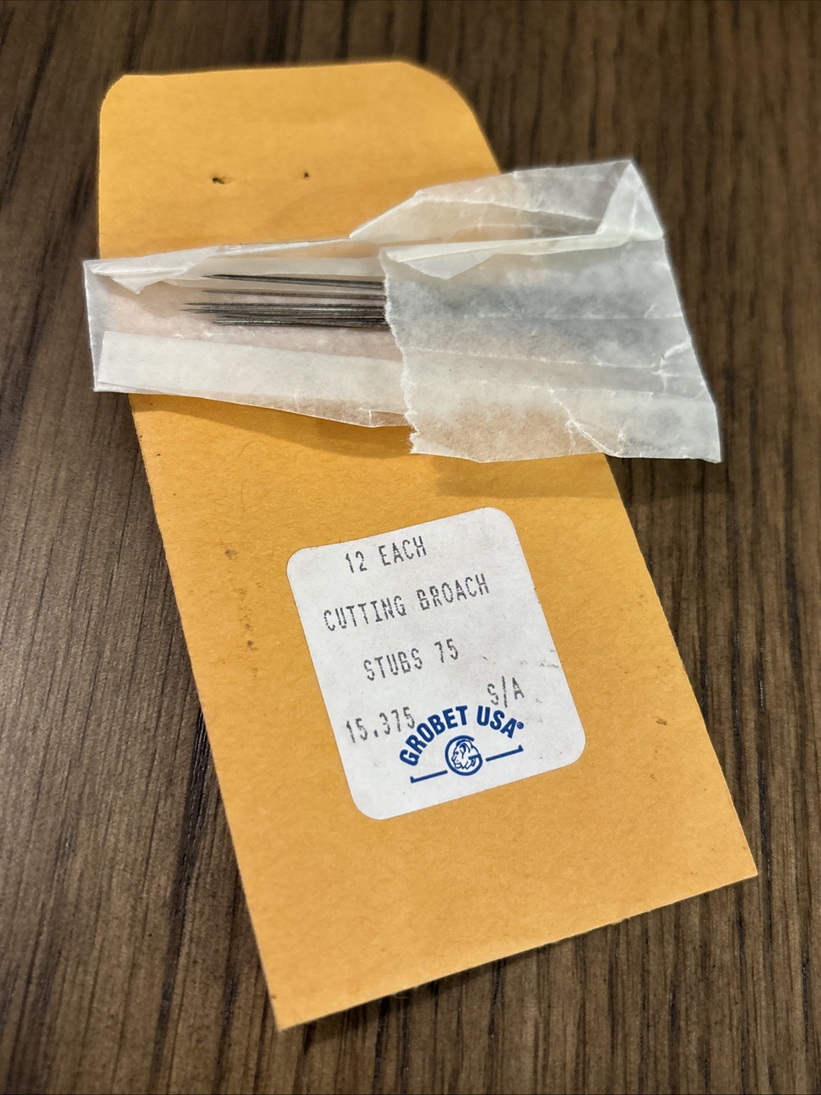 SET OF 12 NEW BROACH 5 SIDED CUTTING STUBS GAUGE 75 .020″ Jewelers Grobet 15.375