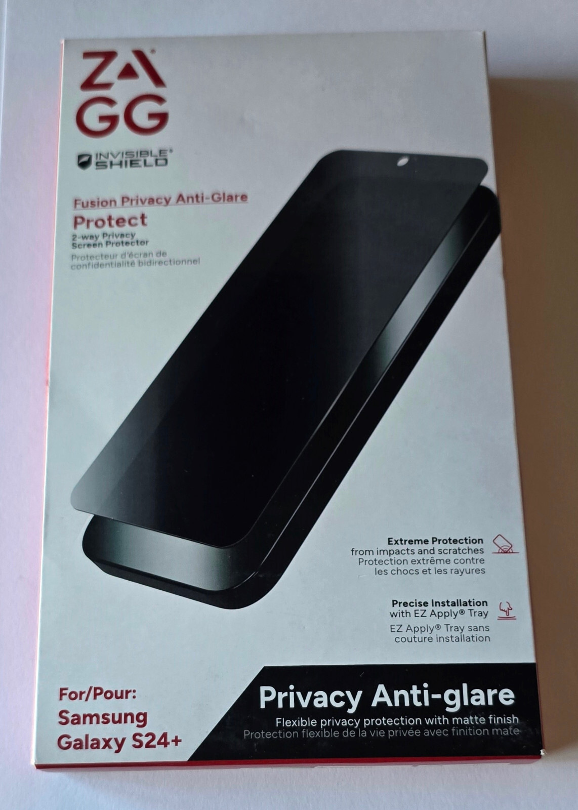NEW ZAGG InvisibleShield Fusion PRIVACY Glass Protector Samsung Galaxy S24+ Plus