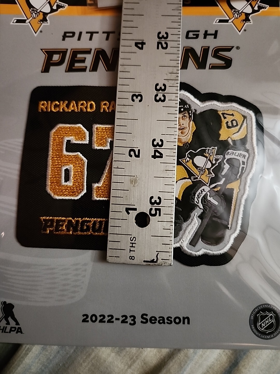 RICKARD RAKELL #67 PITTSBURGH PENGUINS PLAYER PATCH New