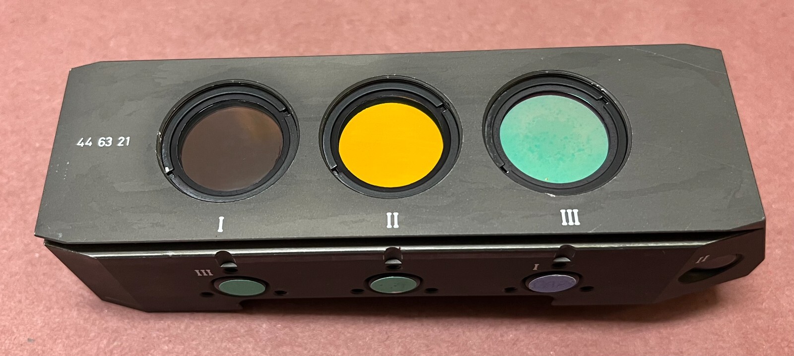 Zeiss 446321 Axioskop Fluorescence Slider With Filter Sets DAPI Rhodamine CFP