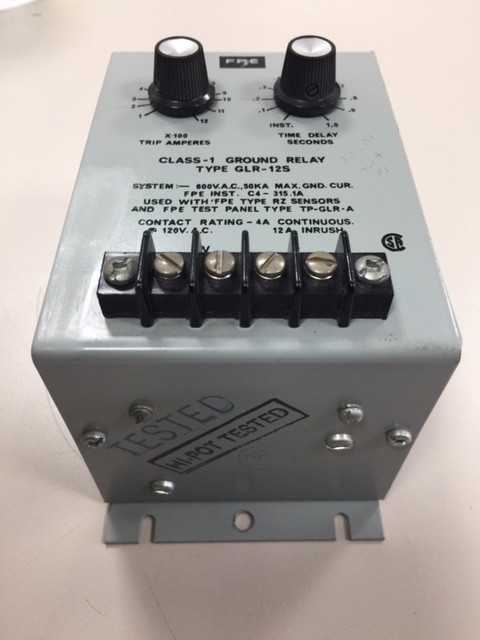 FPE Ground Fault Relay GLR-12S Class 1 EXCELLENT TESTED CONDITION
