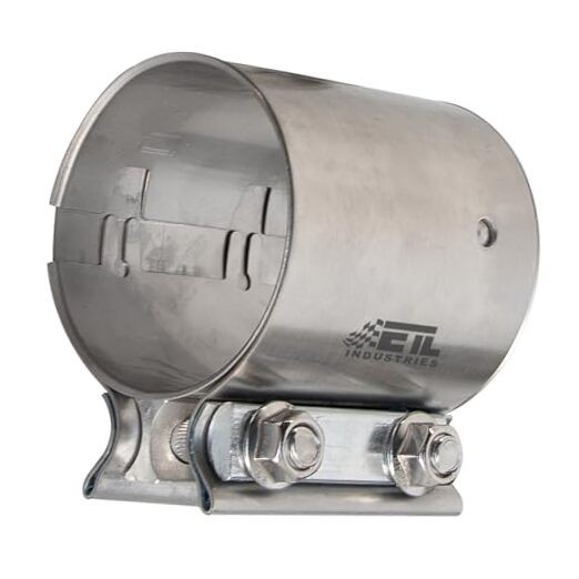 Exhaust Clamp Butt Joint Band Clamp Sleeve Coupler 304 Stainless Steel 2.5 Inch
