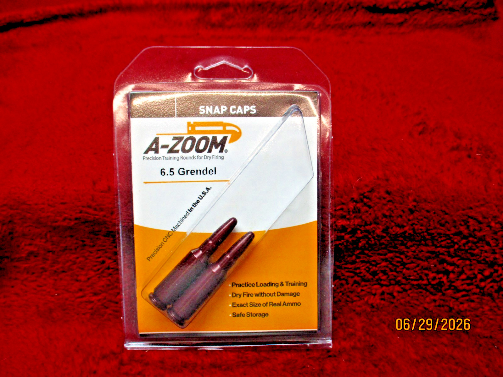 A-ZOOM Snap-Caps (Dummies) for: 6.5 Grendel, 2-Pack