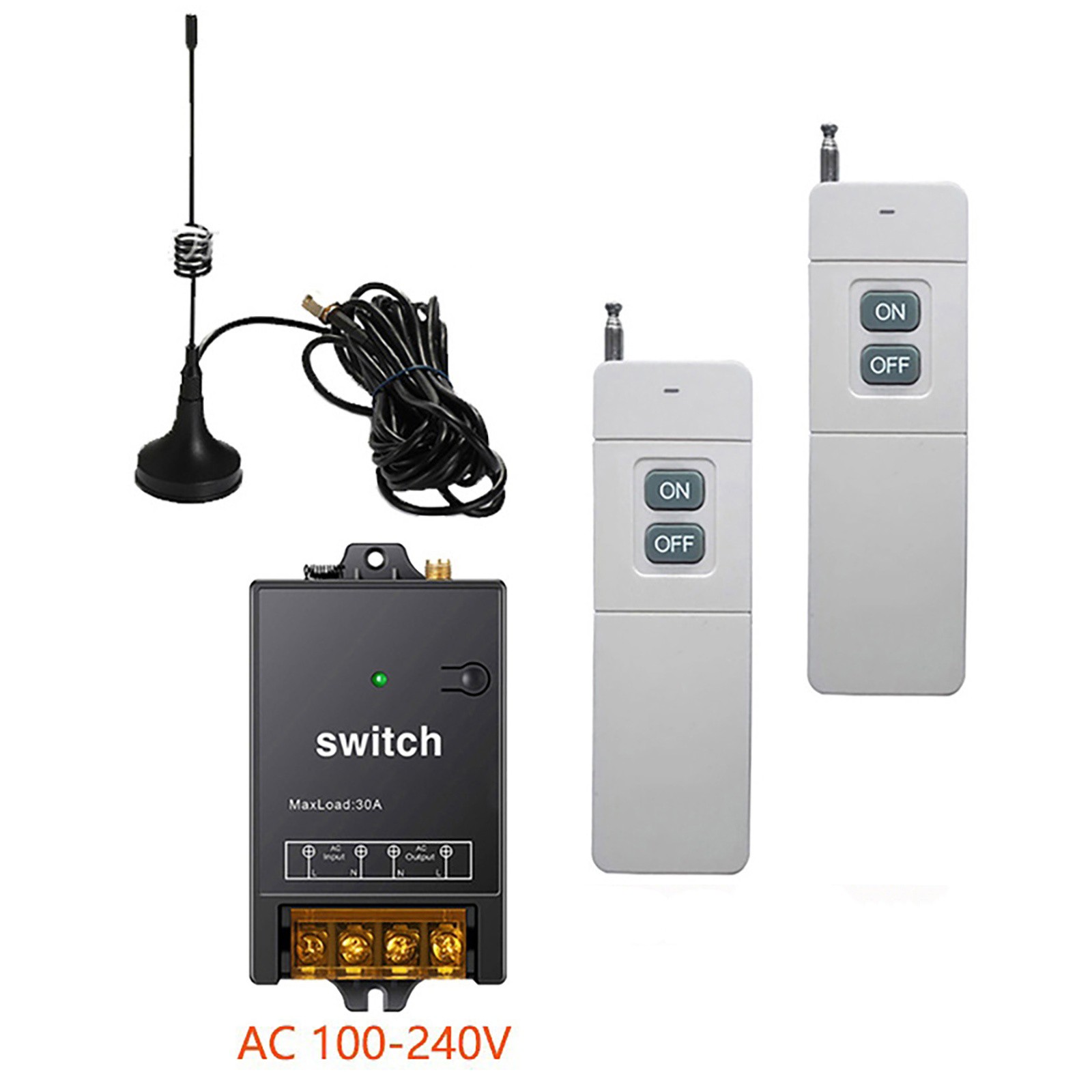 1.5KM Long Range 2CH RF Wireless Remote Control Switch Transmitter+Receiver Set