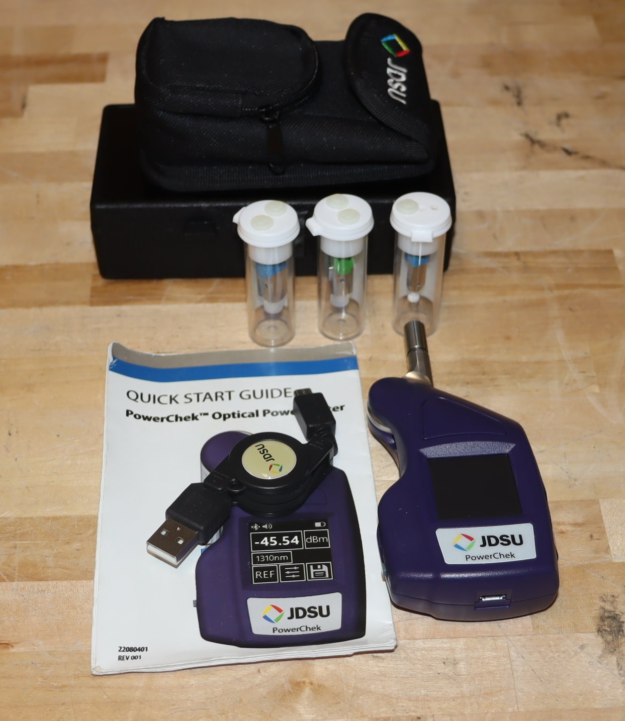 Viavi JDSU PowerChek Optical Power Meter 780-1625nm w/Tips GOOD Qty Available