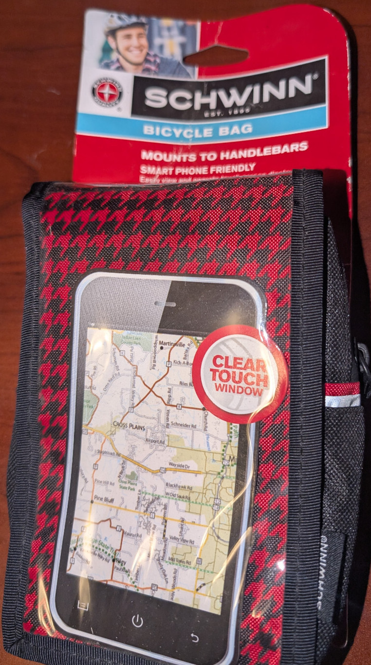 Brand New Schwinn SW76736-3 Smart Phone Bike Bag Red / Black