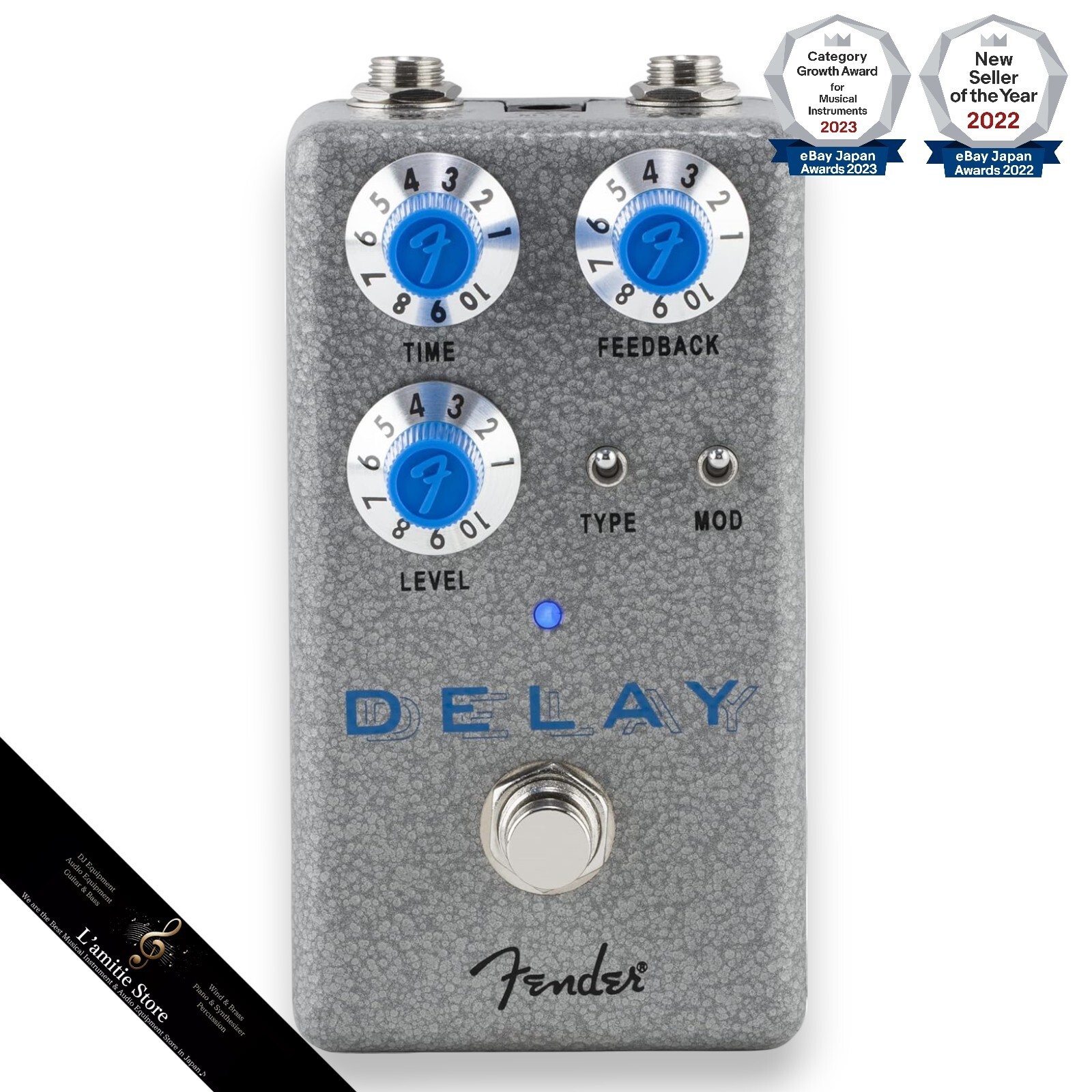 Fender Hammertone Delay Guitar Effects Pedal Spatial Effects Japan New