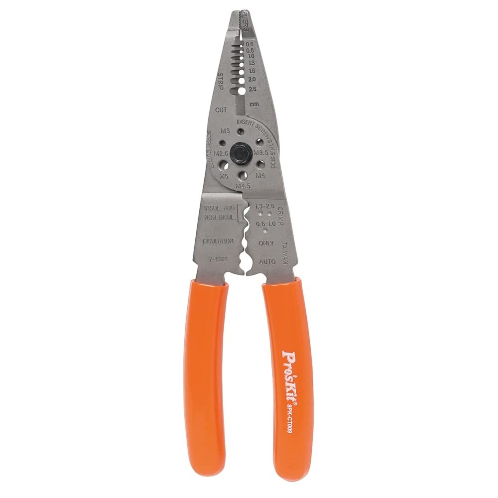 1pcs 7in1 8pkct009 Multipurpose Pliers Crimping Tool Metric Size Wire Cutter Cab