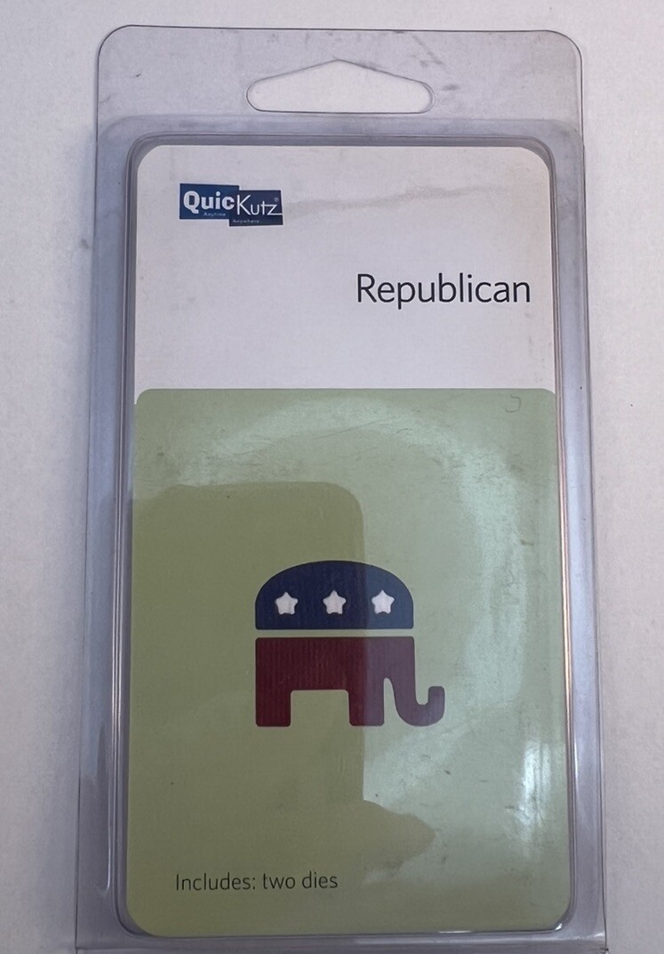 QuicKutz KS-0895 2" x 2" Cutting Die Republican Free Shipping