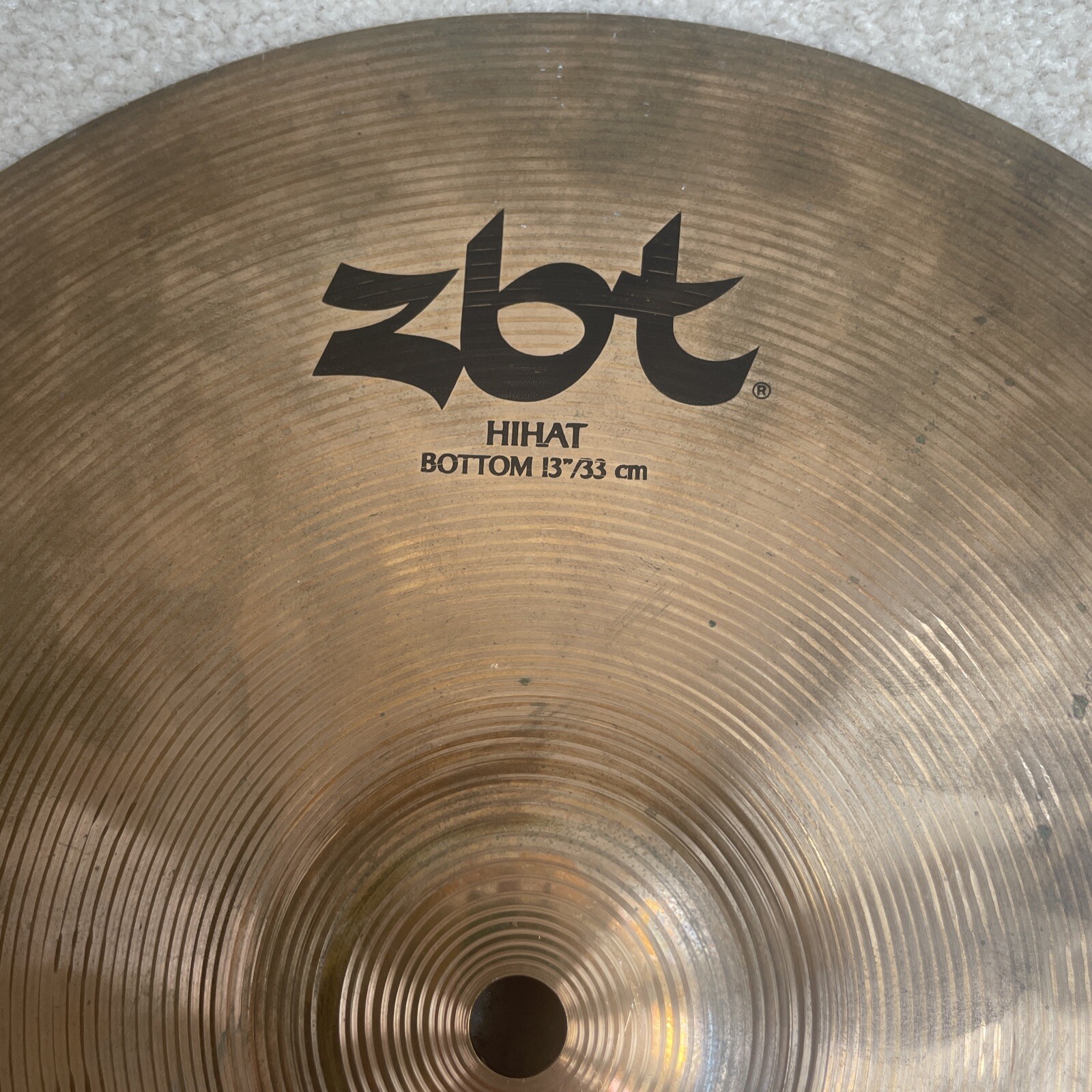 Zildjian 13” ZBT HiHat Cymbal bottom
