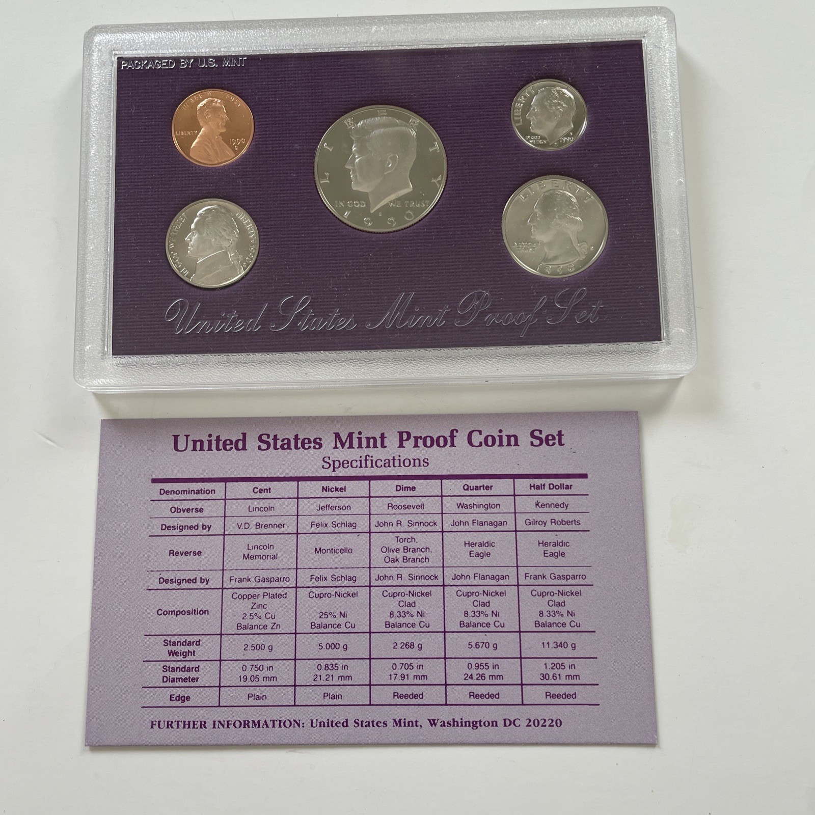 1990 United States Proof Set w/OGP (2 Boxes)