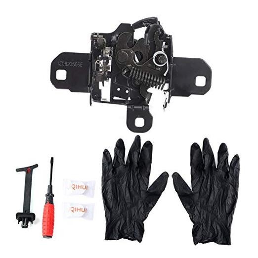Hood Lock, Car Engine Hood Pin Lid Lock Assembly Fit for 1998-2010 + Pull