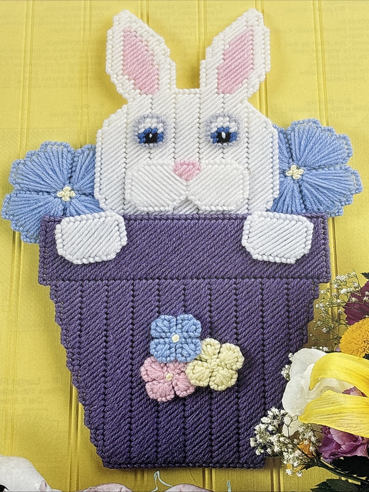 Bunny In A Pot Annie's Attic Plastic Canvas Pattern Page