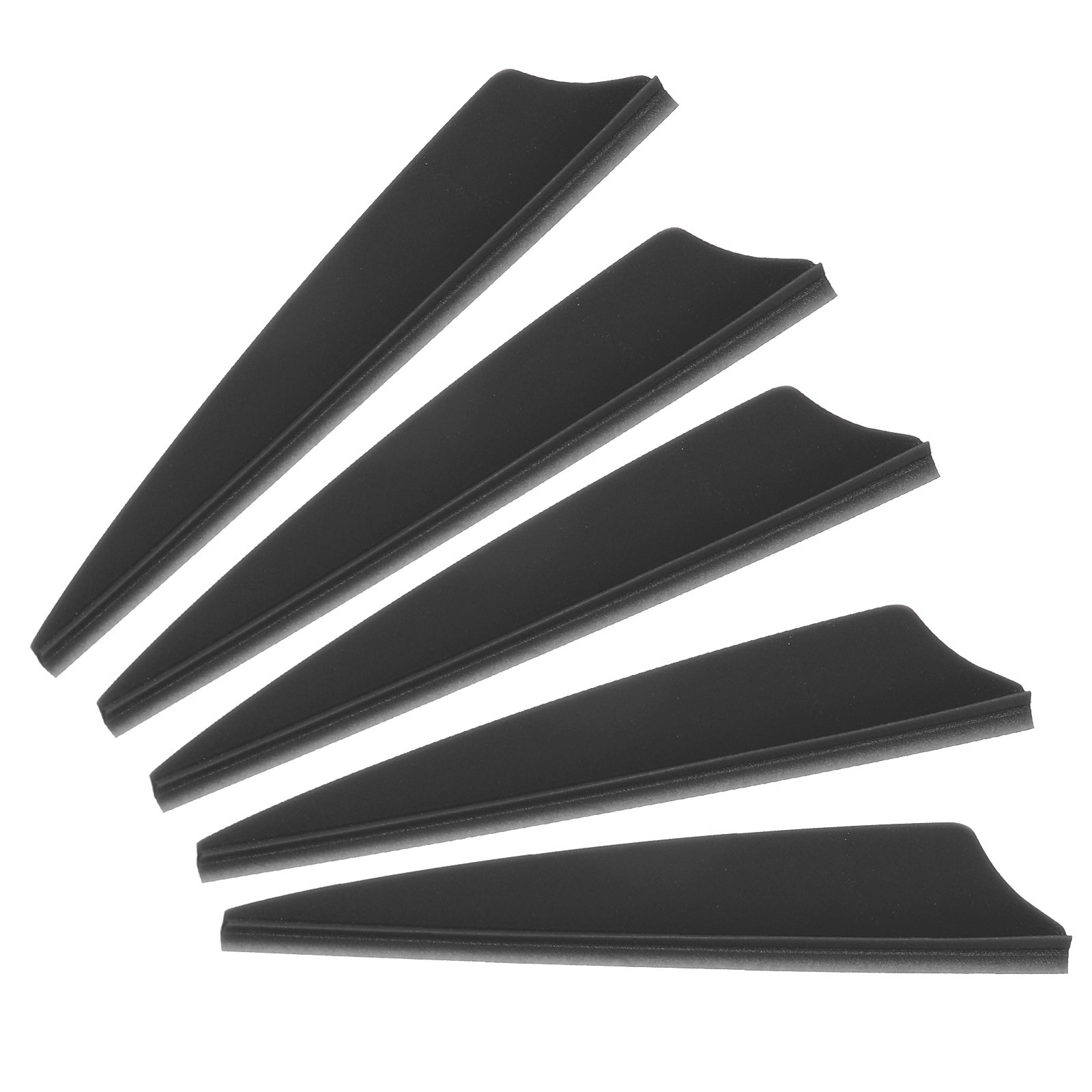Arrows Vanes, 100 Pack 2.5 Inch Arrow Fletching Archery Shield Fletch, Black