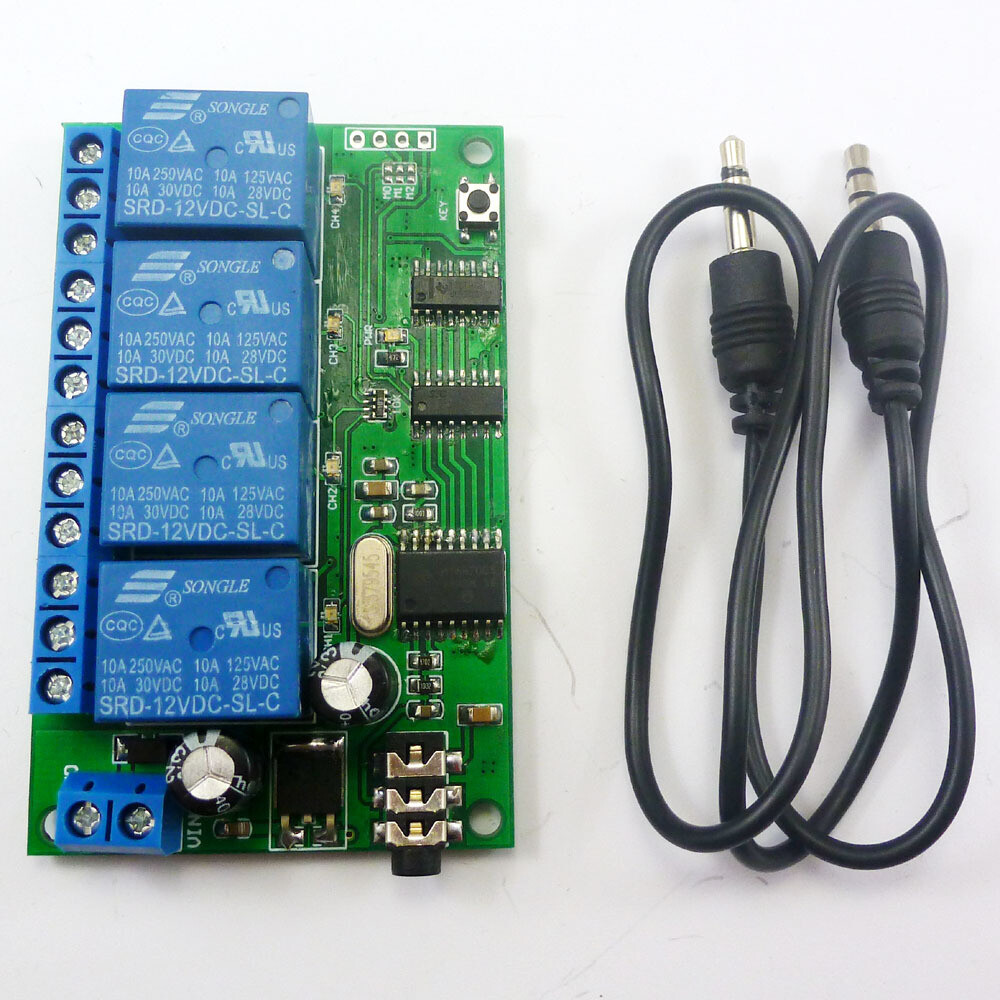 4 Channel Relay MT8870 DTMF Tone Signal Decoder Remote Control Relay Module