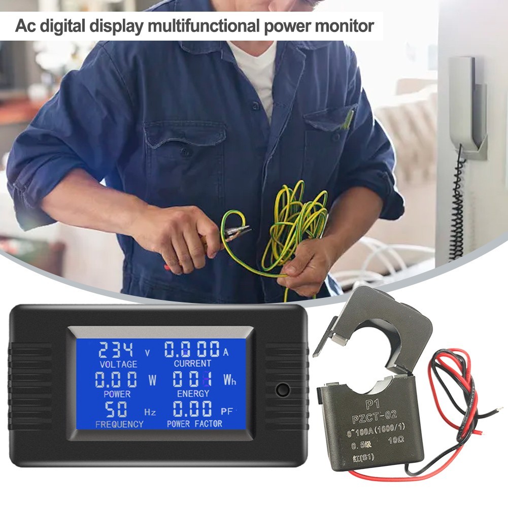 Effortlessly Track and Control Energy Consumption with LCD Power Meter