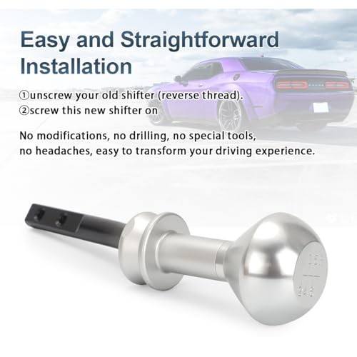 for 2009-2019 Dodge Challenger 6-Speed Manual Shifter, Replacement for