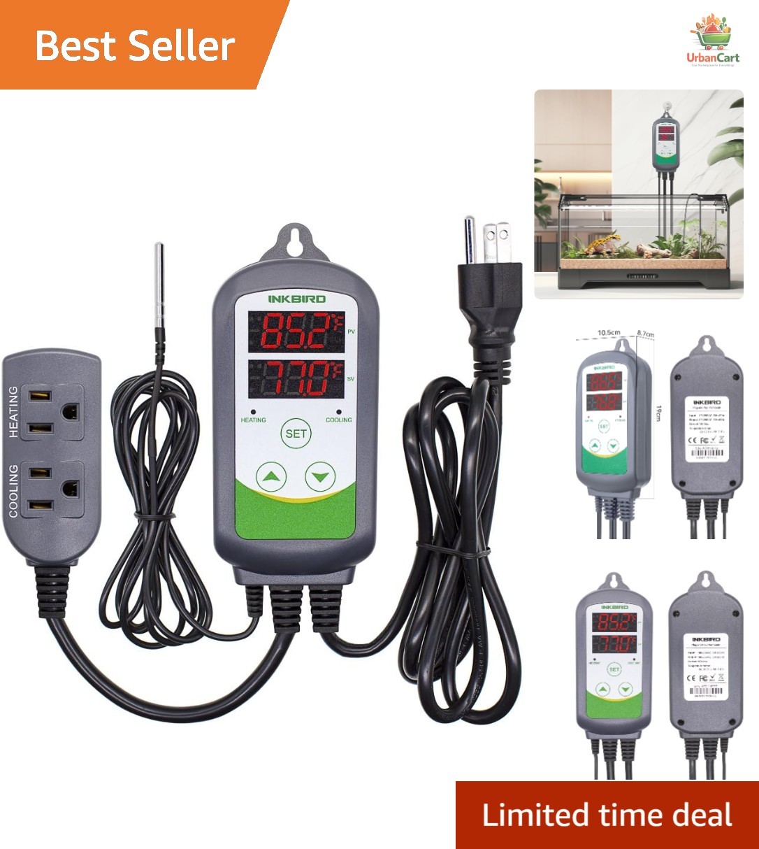 User-Friendly ITC-308 Temperature Controller – Ideal for Fermenting & Plants