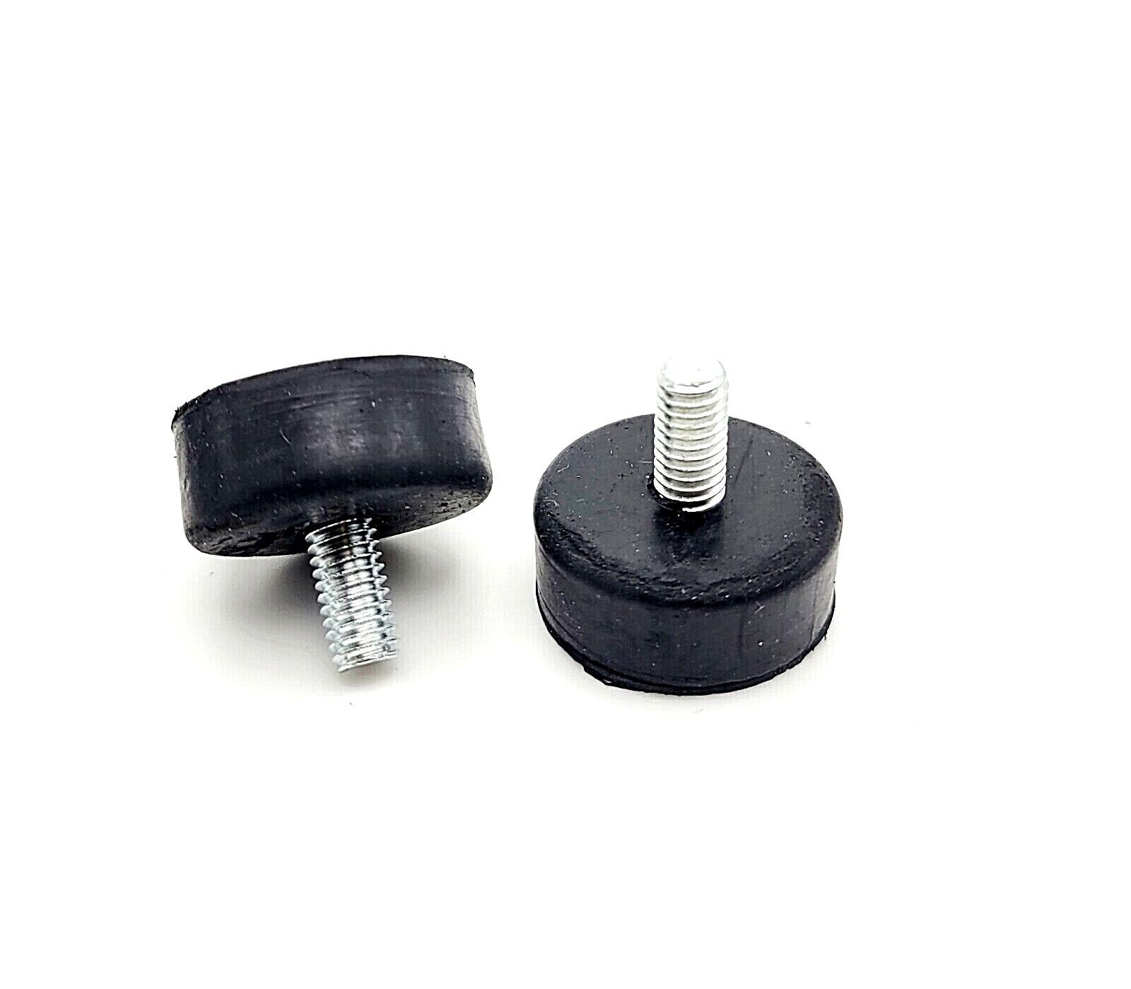 M6 25mm Round Rubber Stud Feet Bumper Screw in Vibration Dampener 6mm Bolt Glide