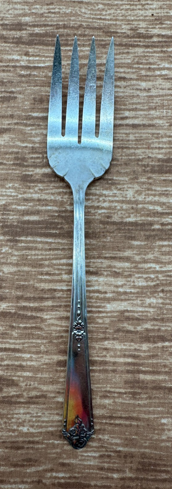 Oneida Community SWEET BRIAR 1 Serving Fork   8 1/2" Silverplate 1948