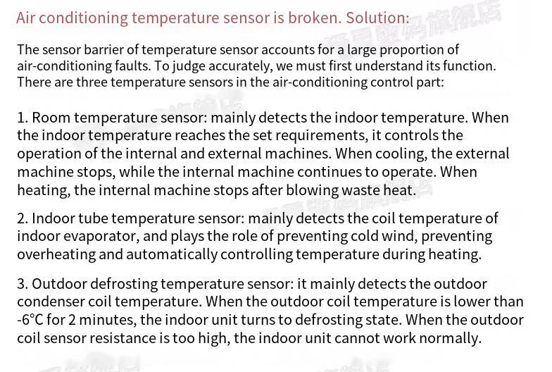 Air conditioning temperature air conditioning probe temperature sensor 10K