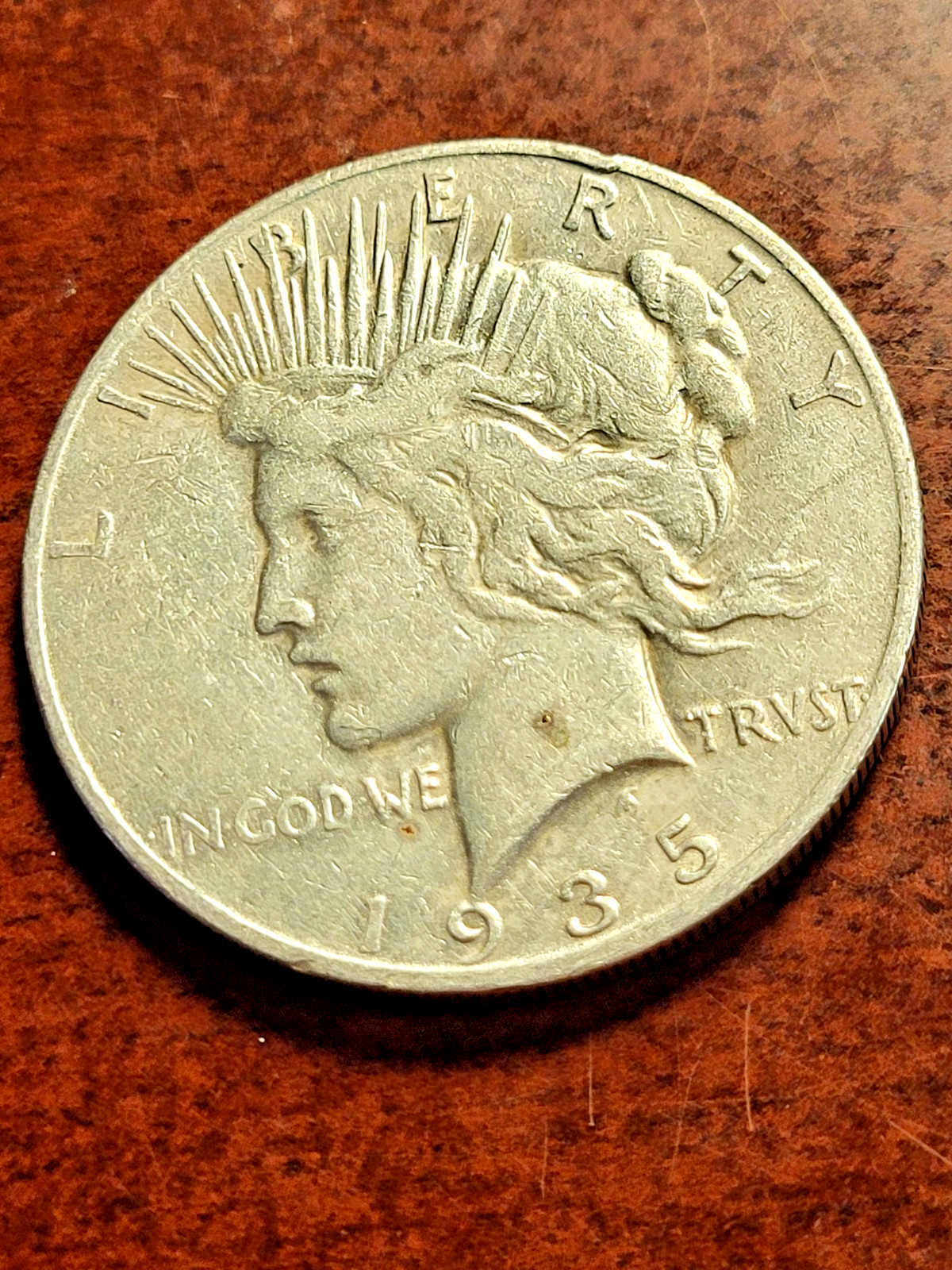 1935 S Peace Silver Dollar, better date San Francisco     invrdr5    rdr13