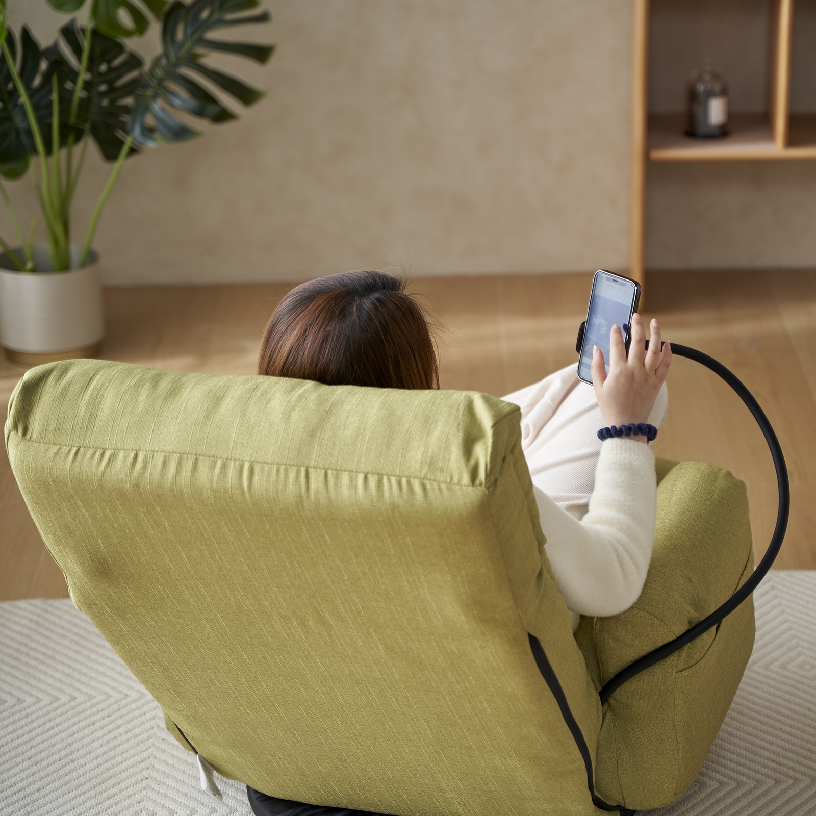 Adjustable Lounge Sofa Chair 360 Rotatable Recliner Green
