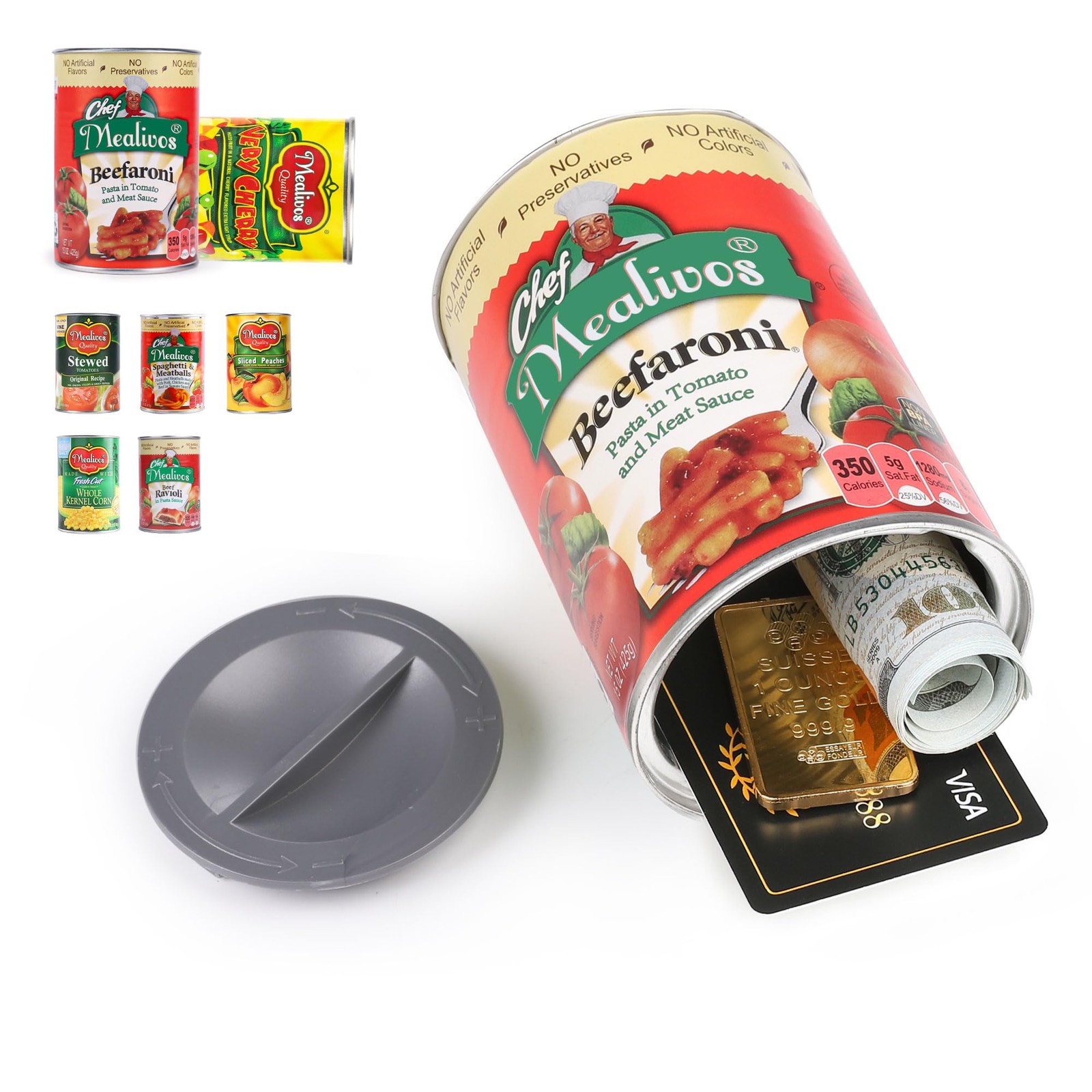 Fake Can Diversion Safe,Perfect for Hiding Storage Key,Cash,Jewelry,Card 1 Pa...