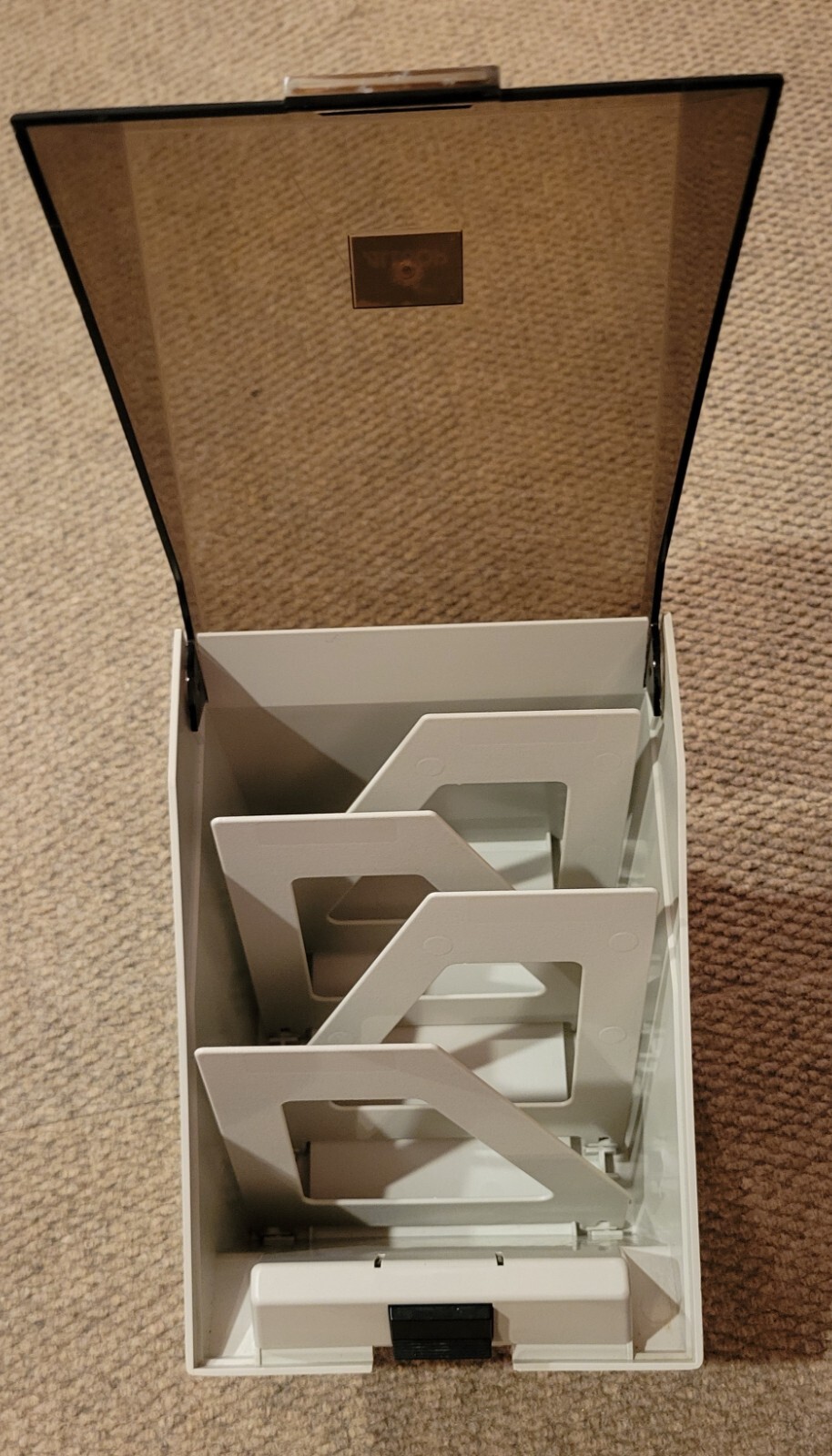 ALLSOP 5.25" Floppy Disk Storage Box w/dividers Case 80s 90s Tech Computer Retro