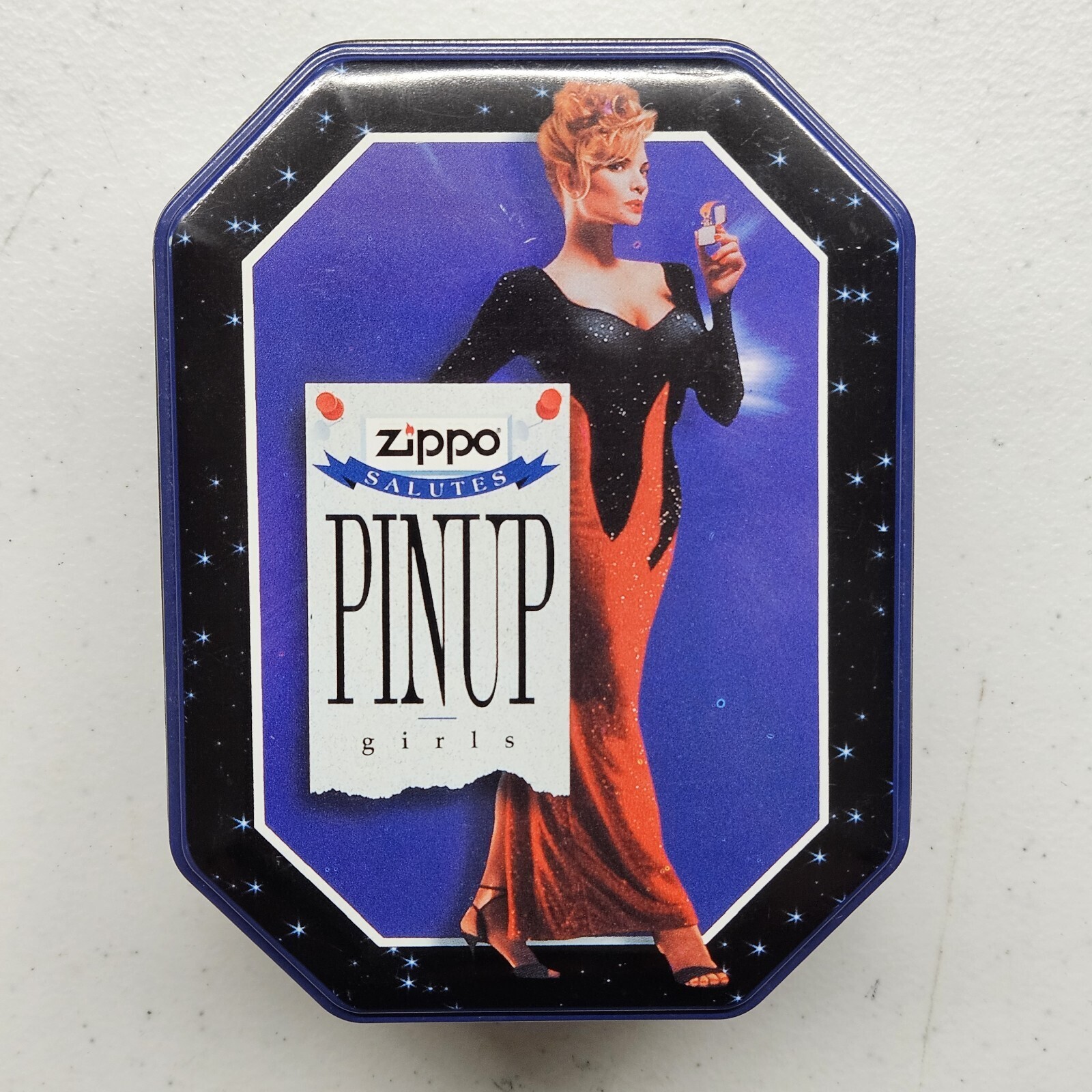 Zippo Salutes Pinup Girls Joan Chrome Lighter 1996