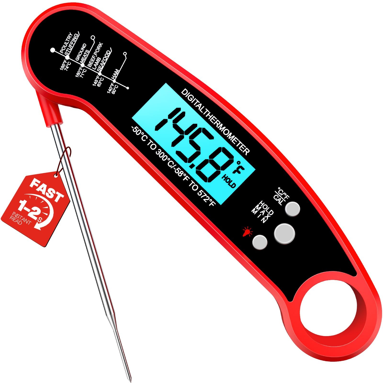 Onfiky Meat Thermometer Digital Instant Read Food Thermometer Grilling Bbq Air