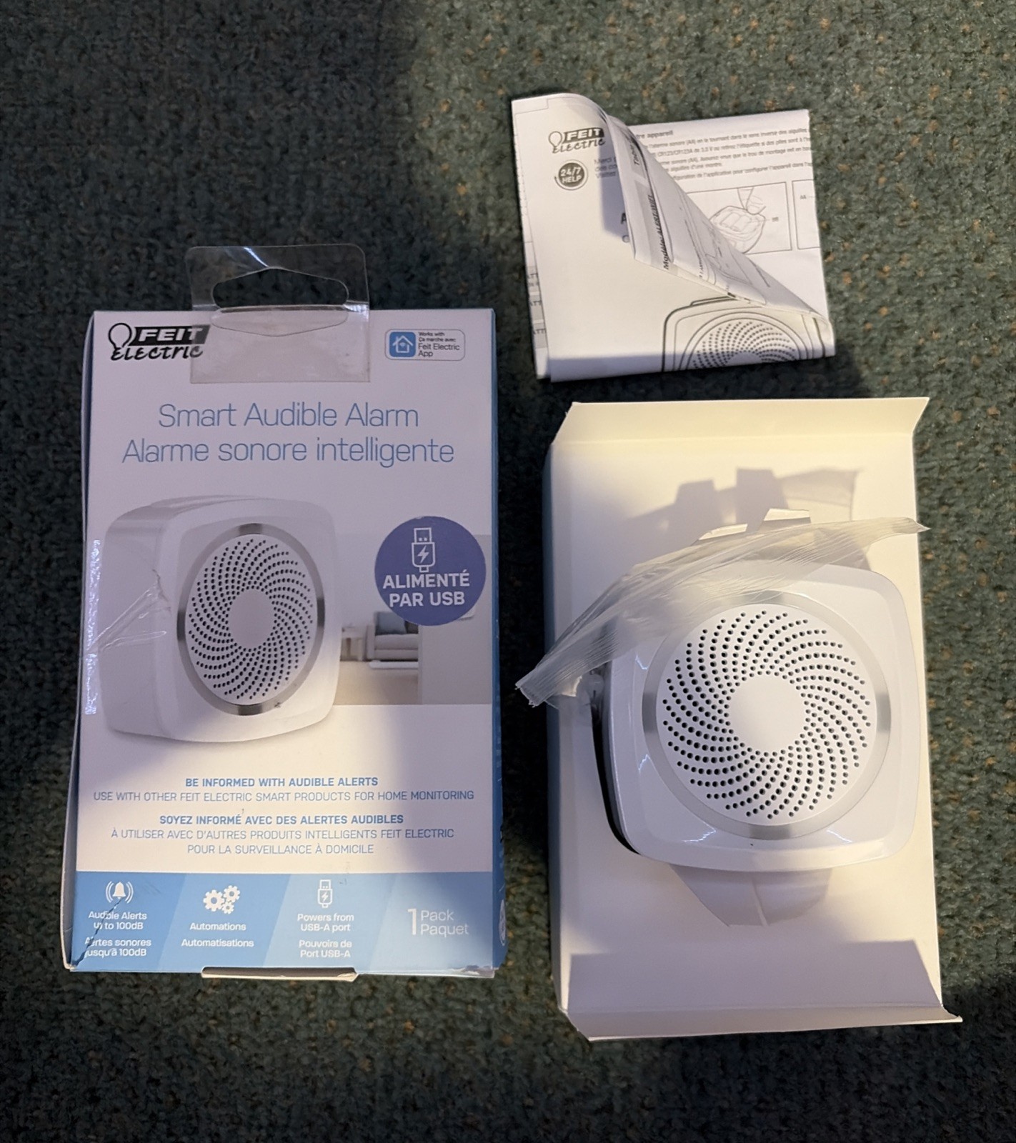 Feit Smart Home White Plastic Wireless Smart-Enabled Smart Audible Alarm