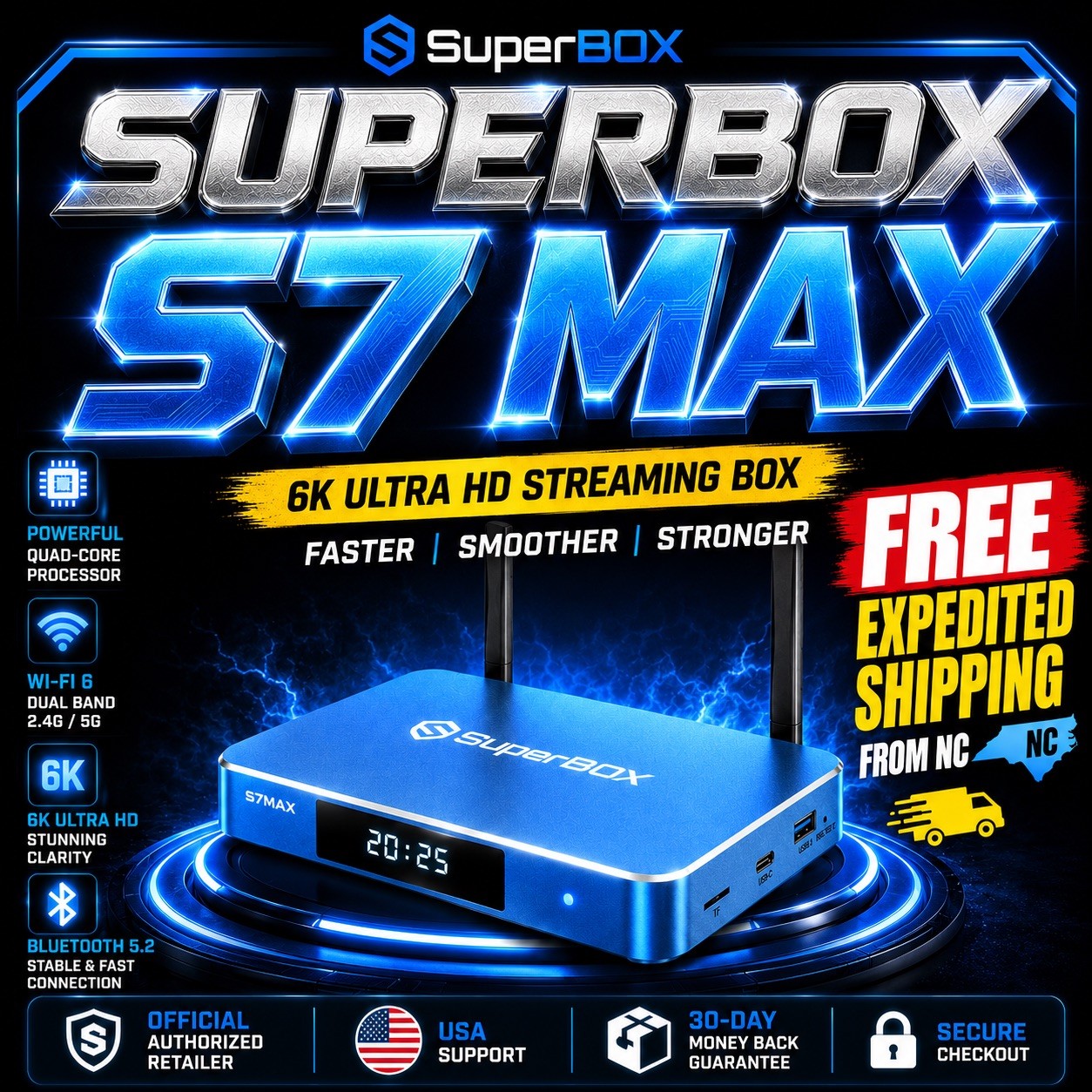 🔥 2026 SUPERBOX S7 MAX 🔥 FREE EXPEDITED SHIPPING ✈️  FAST CUSTOMER SUPPORT 📲