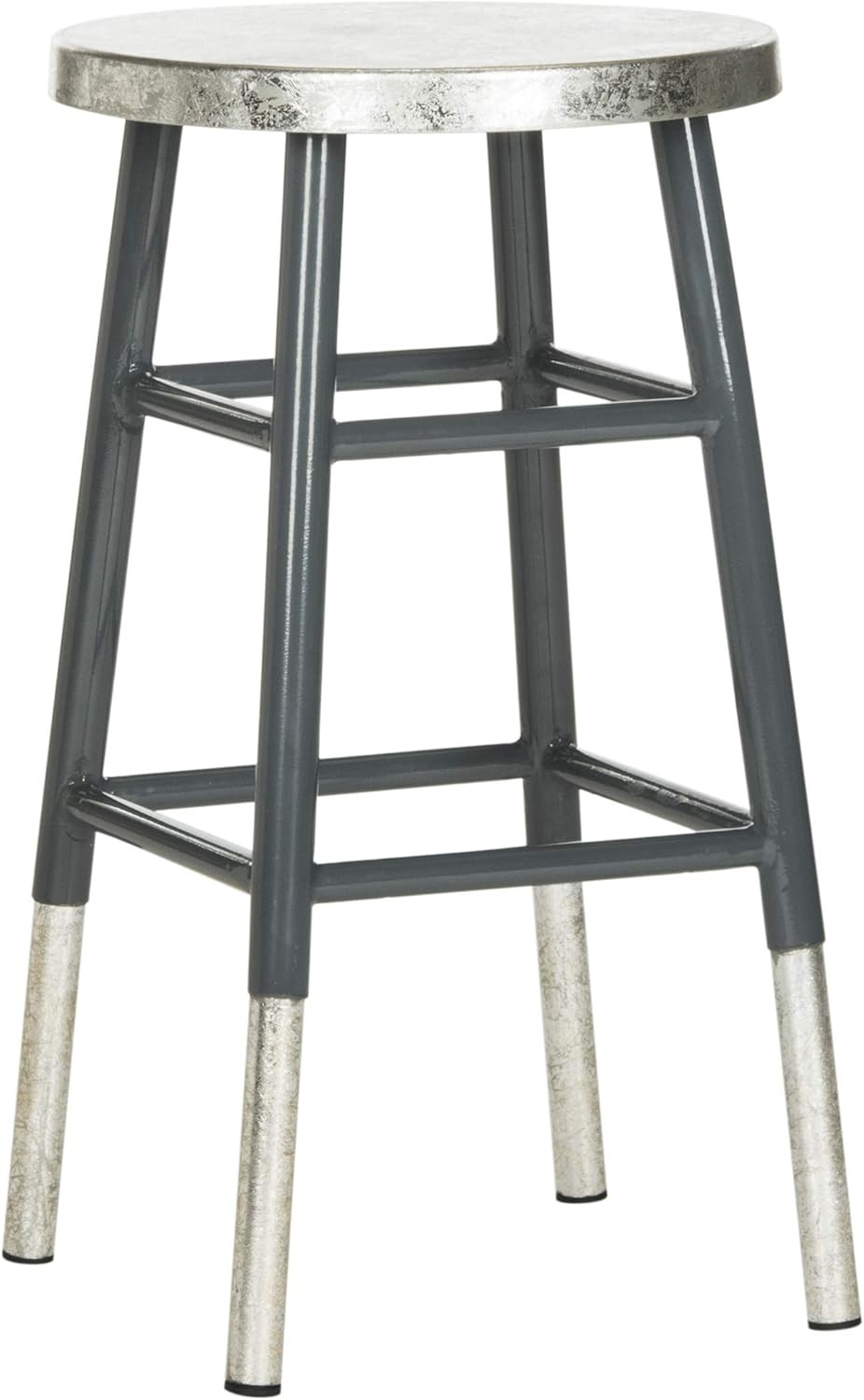Home Collection Kenzie Grey & Silver 24-inch Counter Stool