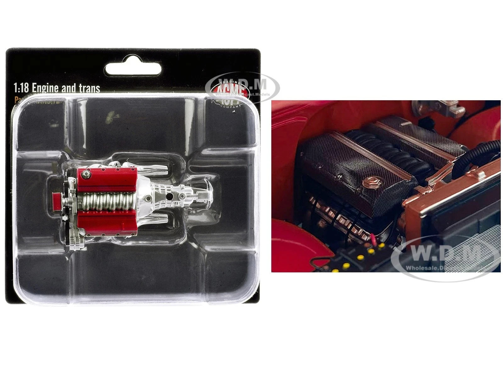 LS3 ENGINE & TRANSMISSION REPLICA 1/18 MODEL BY ACME A1807222E