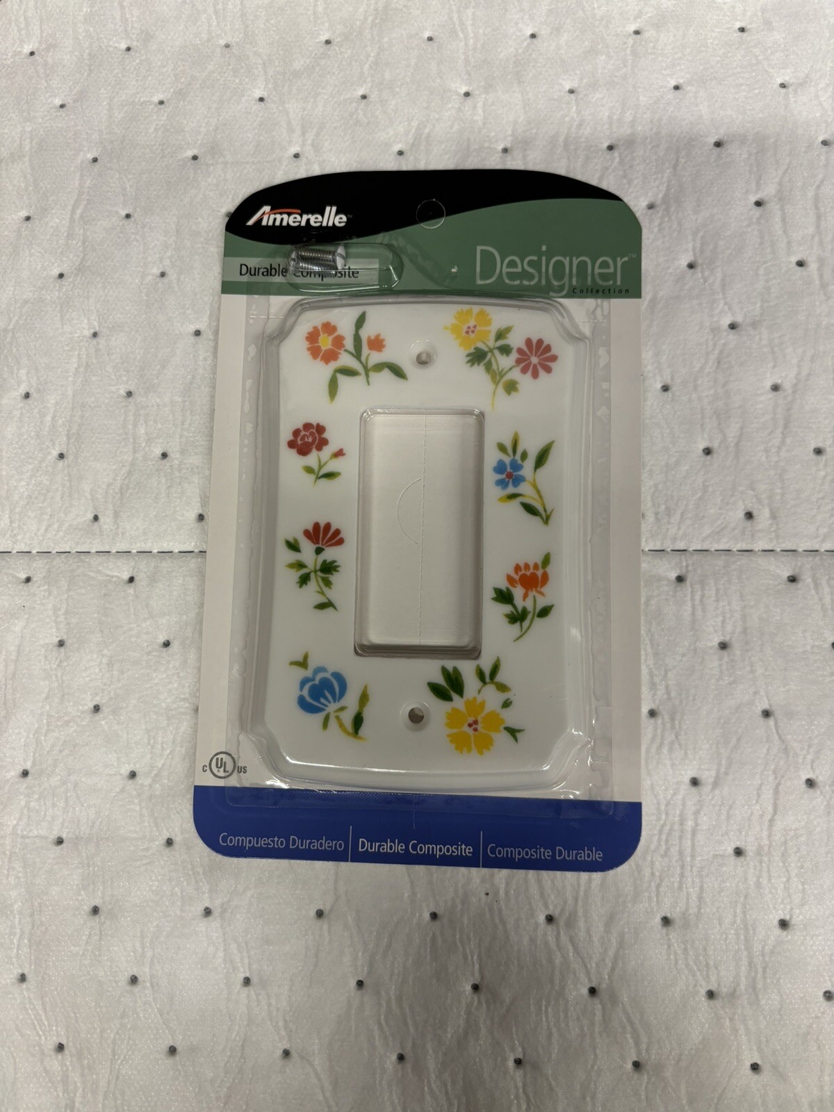 *NEW* Amerelle Durable Composite Designer Decor Wall Plate Floral - 6 Pack
